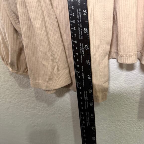 Torrid Womens Top Size 3X Super Soft Rib V-Neck Lace Trim Tie Front Long Sleeve - Picture 8 of 15